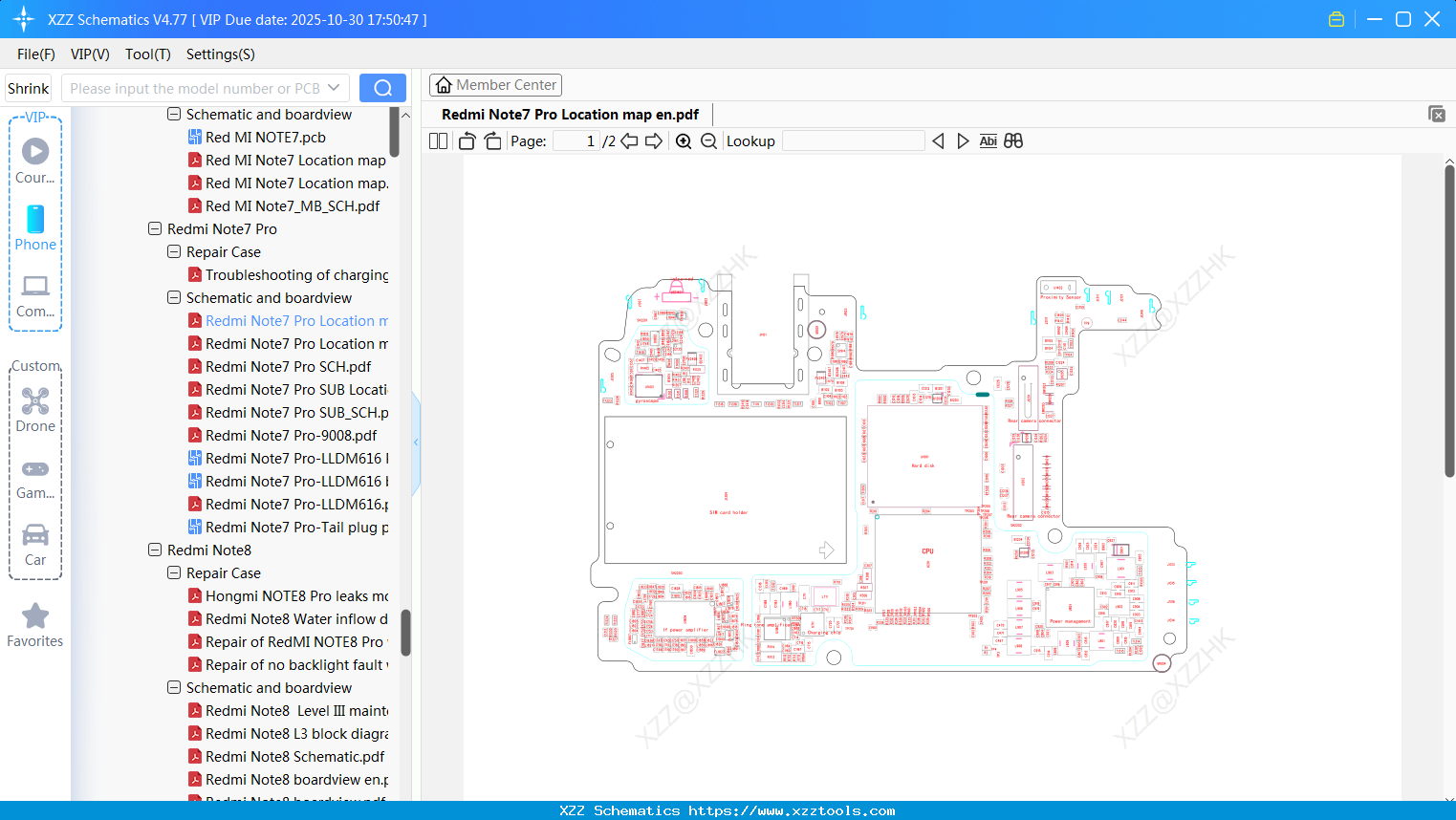 Xiaomi Redmi Note7 Pro Location Map En